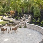 landscape design patio and waterfall